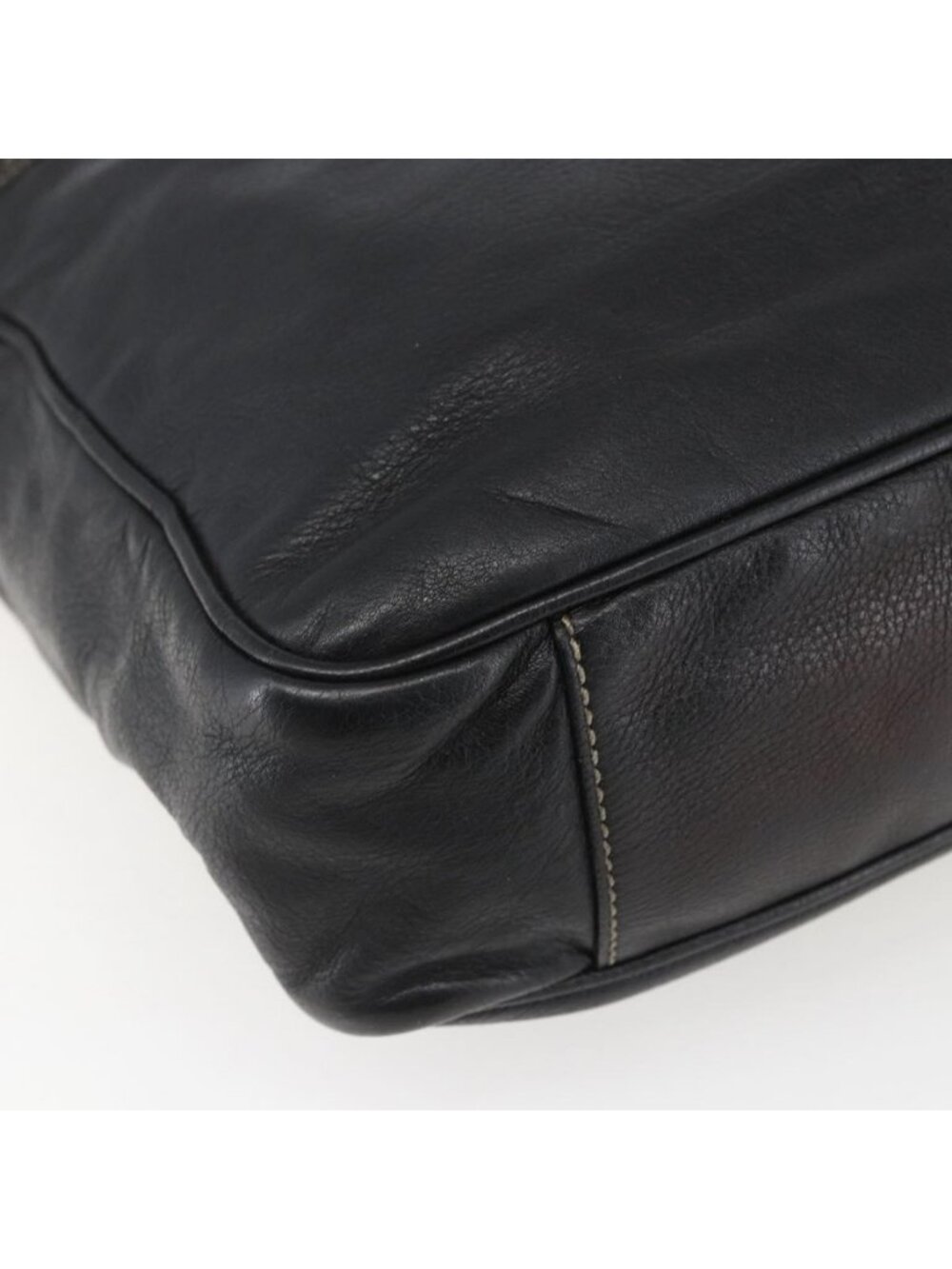 Authentic GUCCI Shoulder Bag Leather Black Silver 201451 - Picture 3 of 16